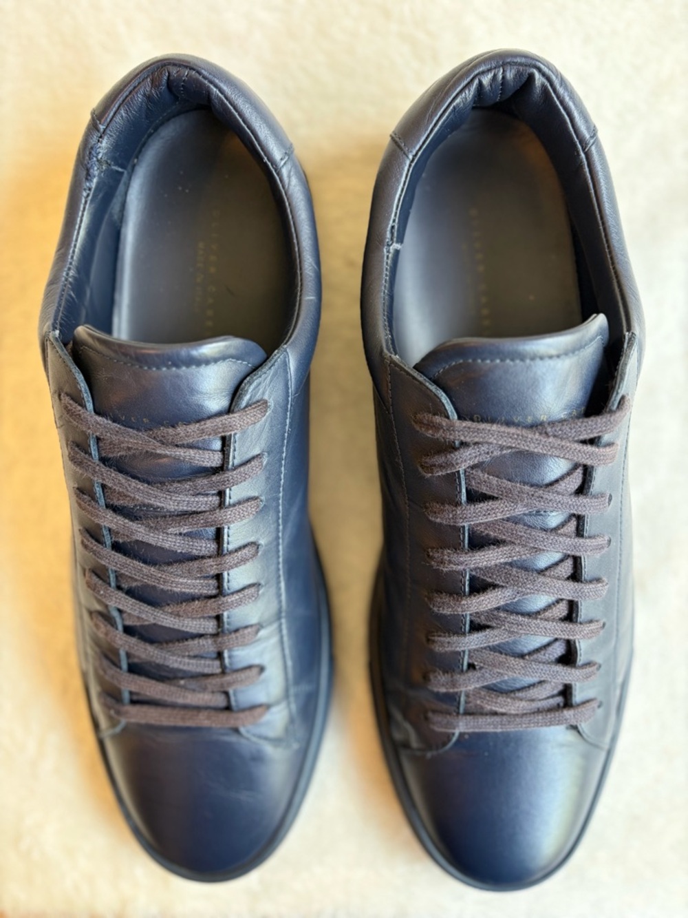 Oliver Cabell Low 1 Navy Leather Sneakers EU 45 / US 12